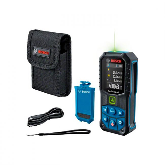 Лазерный дальномер Bosch Professional GLM 50-27 CG + Li-Ion аккумулятор BA 3.7V 1.0Ah и кабелем USB-C (0601072U01)