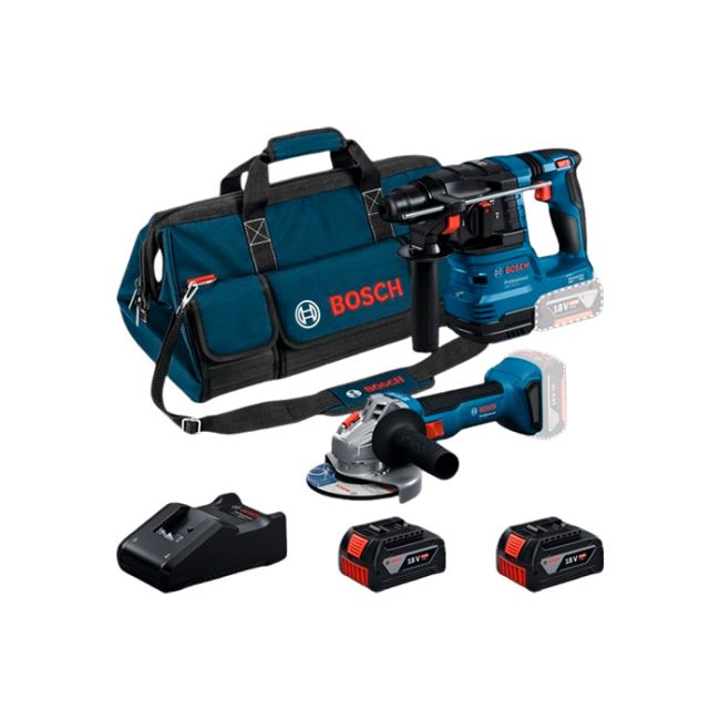Комбо-набір Bosch GWS 18V-8 + GBH 18V-22, 2x GBA 4.0Ah, GAL 18V-40, M-BAG (0615V0003C)
