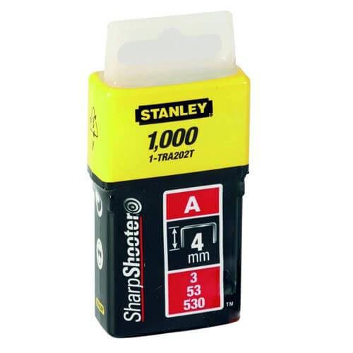Скоби тип А висотою 4 мм, для степлера ручного Light Duty, в упаковці 1000 шт STANLEY 1-TRA202T