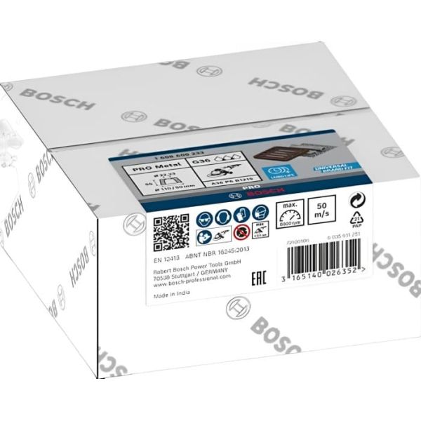 Конічний шліфувальний круг Bosch PRO Metal 110х55х22.23 мм, G36 (1608600233)