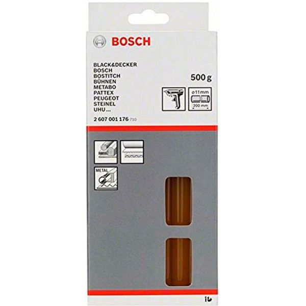 Клейові стрижні Bosch, 11?200 мм, 500 г (жовтий), 26 шт (2607001176)