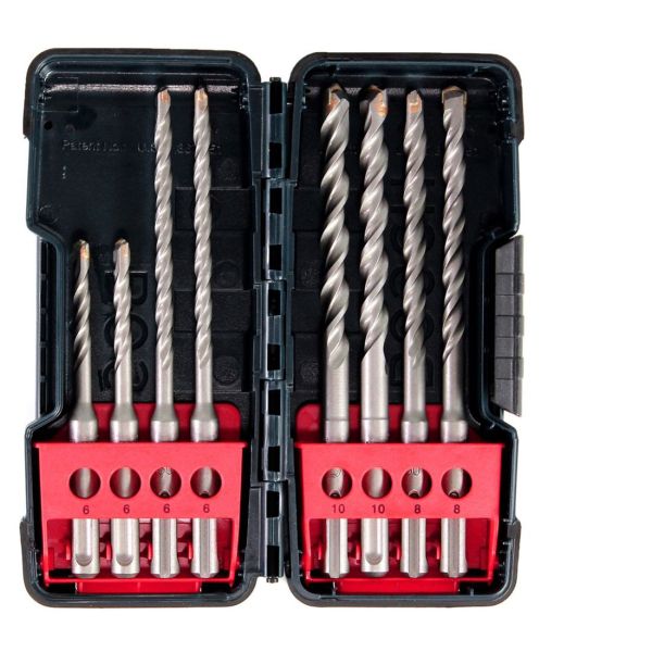 Набір бурів Bosch Tough Box SDS-plus-3, 6-10 мм, 8 шт (2607019902)