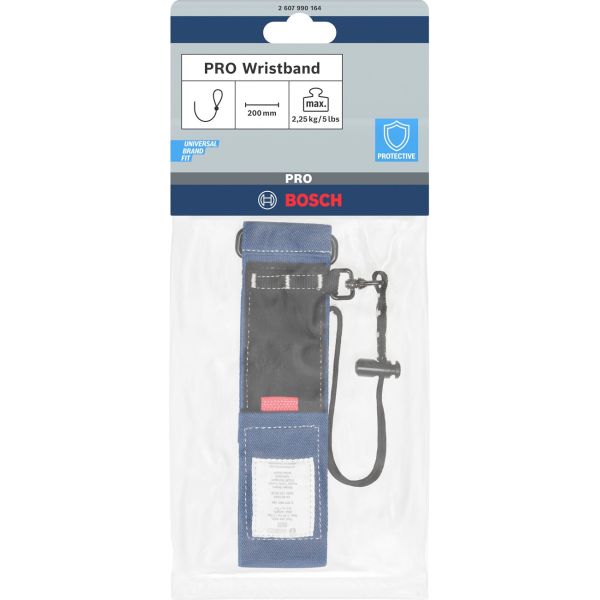 Браслет із страхувальним шнуром для інструменту Bosch PRO Wristband, 2.25 кг (2607990164)