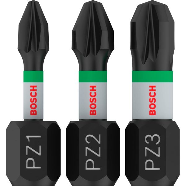 Набір біт Bosch Pro Pozidriv Impact Set PZ1/2/3, 25 мм, 3 шт (2608522471)