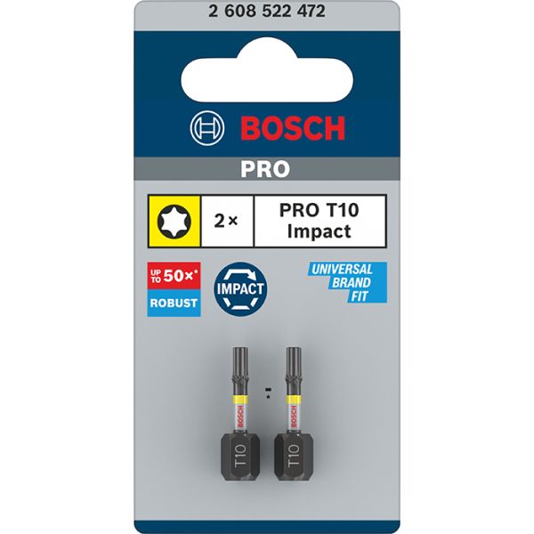 Насадка Bosch Impact Control T10, 2 шт (2608522472)