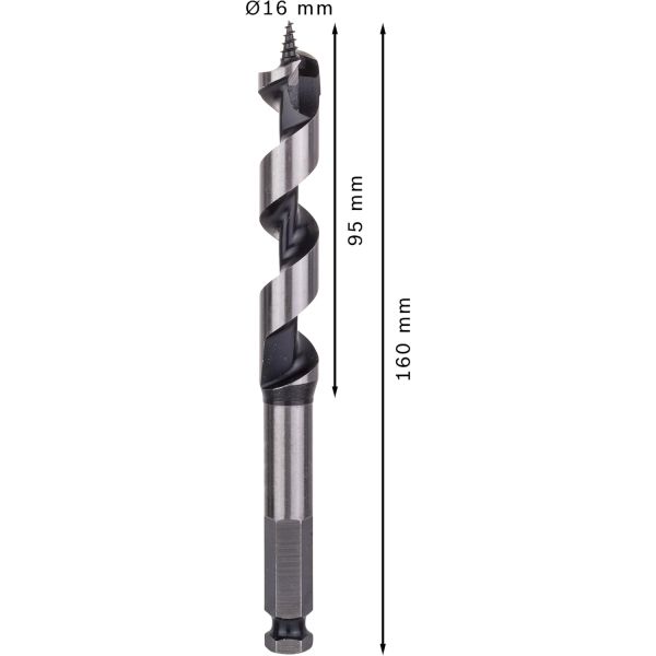 Свердло гвинтове Bosch PRO Wood, 16x95x160 мм (2608585703)