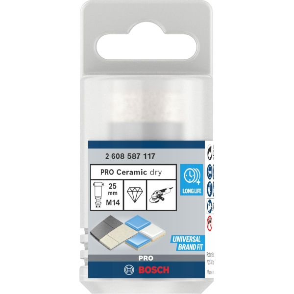 Алмазне свердло Bosch PRO Ceramic dry 25x35xM14 (2608587117)