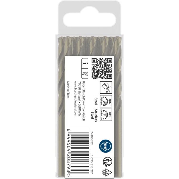 Свердло спіральне Bosch PRO Stainless Steel HSS-Co, 5.3x52x86 мм, 10 шт (2608588095)