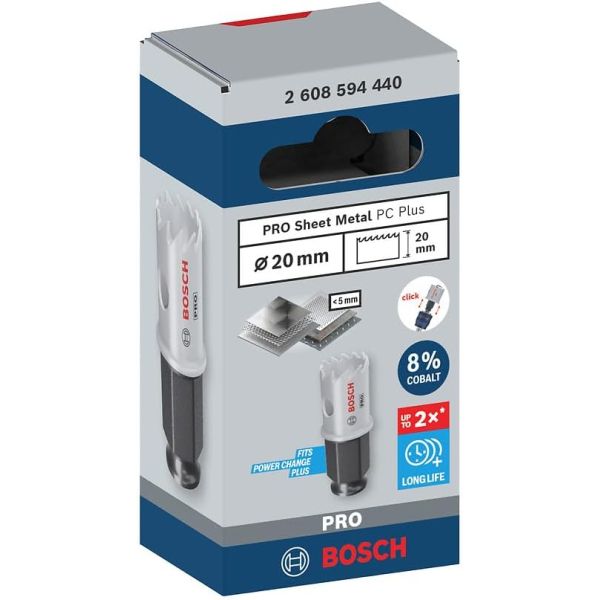 Коронка по металу Bosch PRO Sheet Metal PC Plus, 20x20 мм (2608594440)