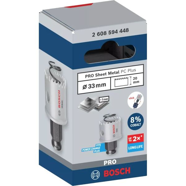 Коронка по металу Bosch PRO Sheet Metal PC Plus, 33x20 мм (2608594448)