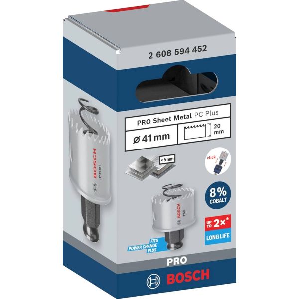 Коронка по металу Bosch PRO Sheet Metal PC Plus, 41x20 мм (2608594452)