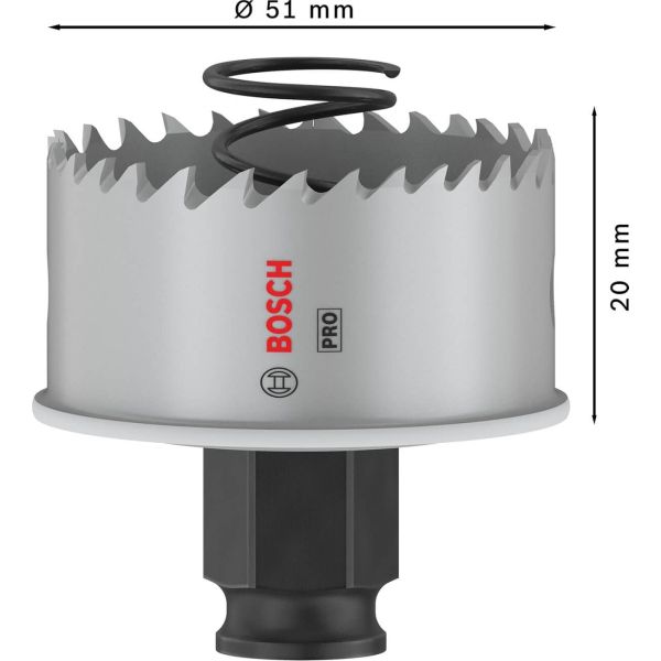 Коронка по металу Bosch PRO Sheet Metal PC Plus, 51x20 мм (2608594455)