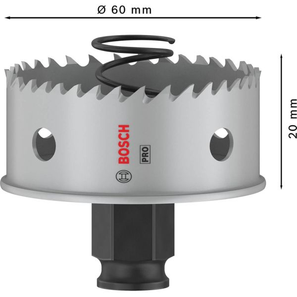 Коронка по металу Bosch PRO Sheet Metal PC Plus, 60x20 мм (2608594458)