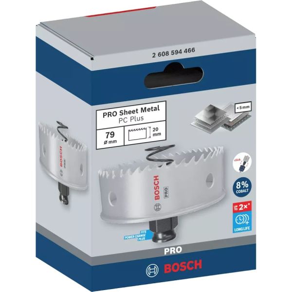 Коронка по металу Bosch PRO Sheet Metal PC Plus, 79x20 мм (2608594466)