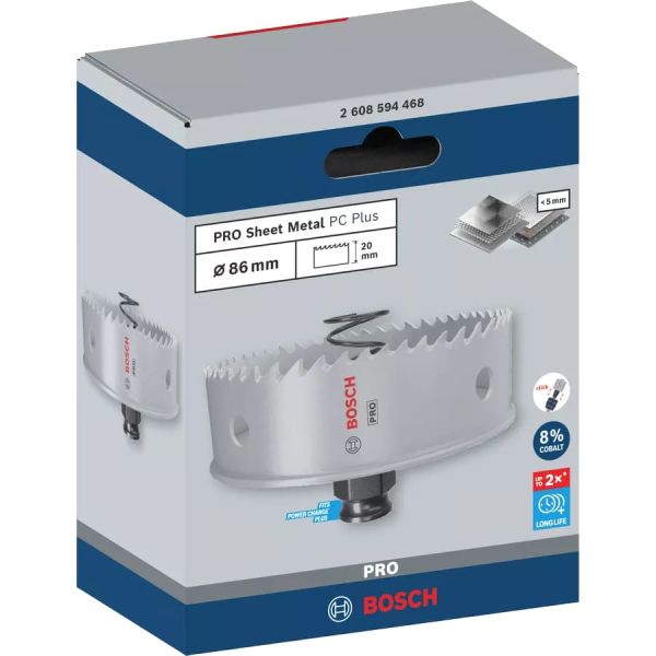 Коронка по металу Bosch PRO Sheet Metal PC Plus, 86x20 мм (2608594468)