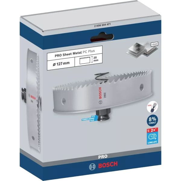 Коронка по металу Bosch PRO Sheet Metal PC Plus, 127x20 мм (2608594471)
