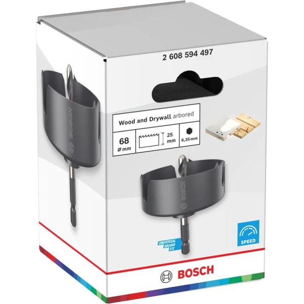 Коронка Bosch Wood and Drywall arbored, 68х25 мм (2608594497)