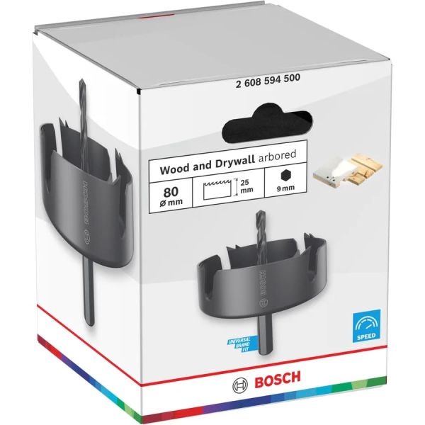 Коронка Bosch Wood and Drywall arbored, 80х25 мм (2608594500)
