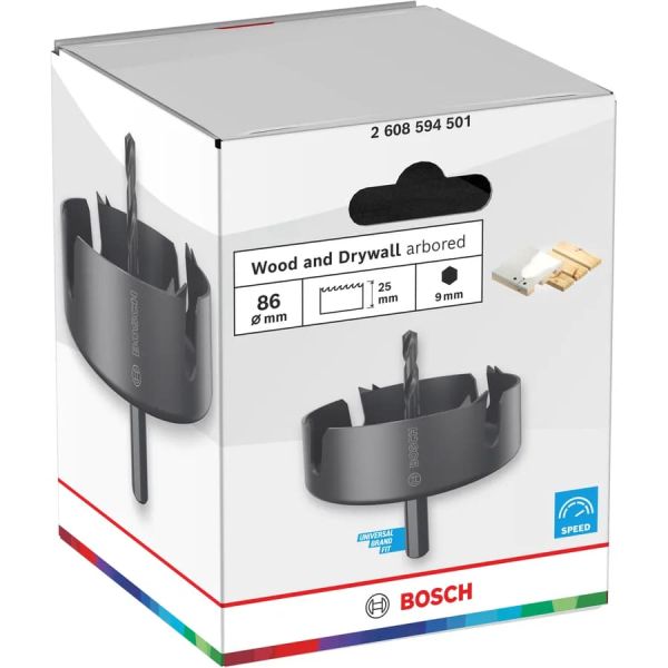 Коронка Bosch Wood and Drywall arbored, 86х25 мм (2608594501)