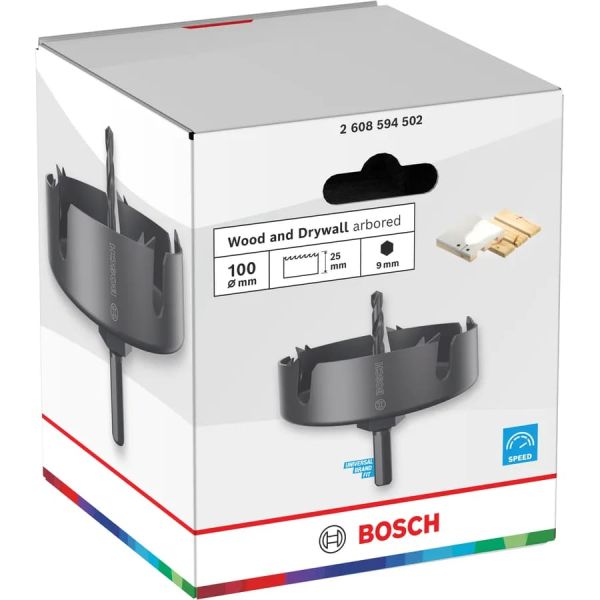 Коронка Bosch Wood and Drywall arbored, 100х25 мм (2608594502)