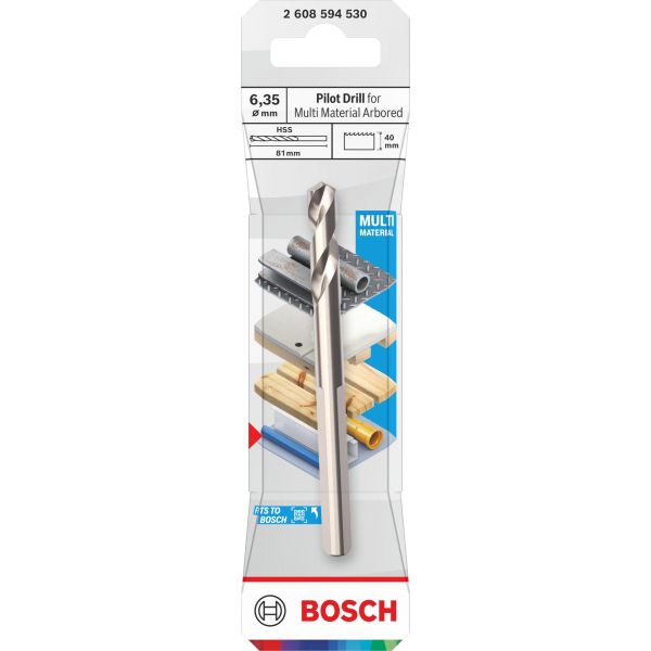 Центрувальне свердло Bosch HSS-G 6.35x40x81 мм (2608594530)