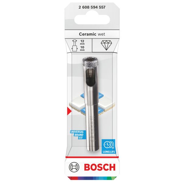 Свердло алмазне Bosch Ceramic wet Drill Bit, 12x10x30 мм (2608594557)