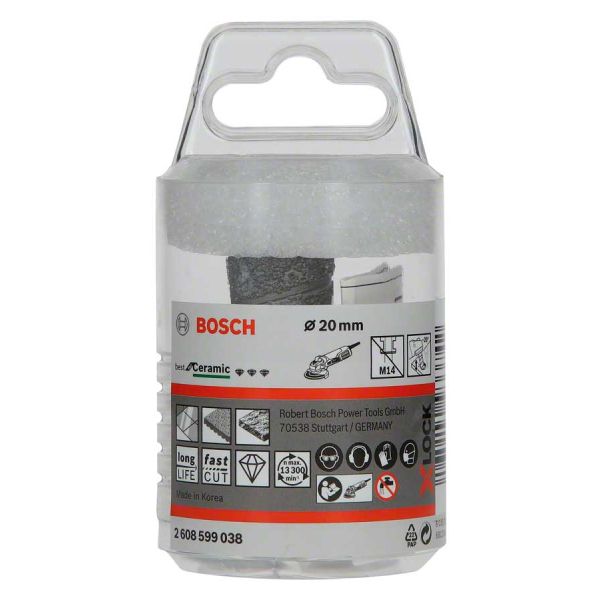 Алмазна фреза Bosch X-Lock Dry Speed Best for Ceramic, 20х35 мм (2608599038)
