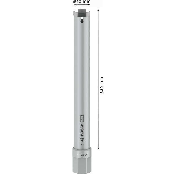 Алмазна коронка для сухого свердління Bosch PRO Core Cutter 1 1/4" UNC, 42x330 мм (2608601403)