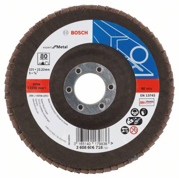 Складчастий шліфкруг Bosch Expert for Metal, 125?22,23 мм, К120 (2608607347)