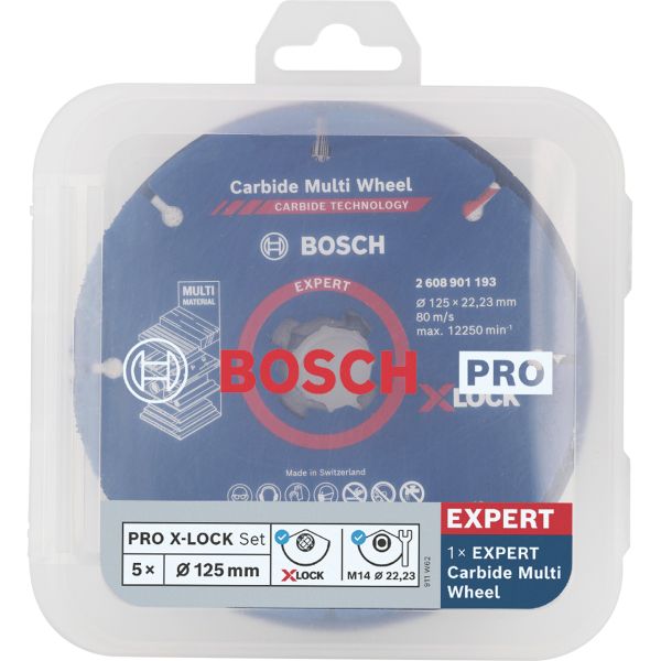 Набір кругів Bosch X-Lock 125 мм, 5 шт (2608619374)