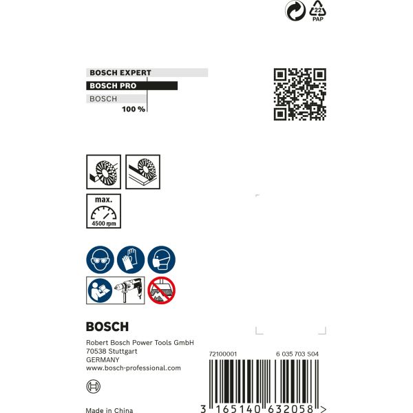 Дискова щітка Bosch PRO Stainless Steel heavy, кручена, прямий хвостовик, 70x0,35 мм (2608622125)