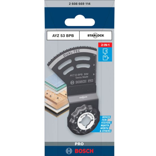 Занурювальне пиляльне полотно Bosch PRO AYZ 53 BPB 53x40 мм (2608669114)