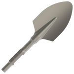 Зубило лопаткове заокруглене Bosch PRO HEX 30-4C з 30-мм шестигранним хвостовиком, 400х135 мм (2608690110)