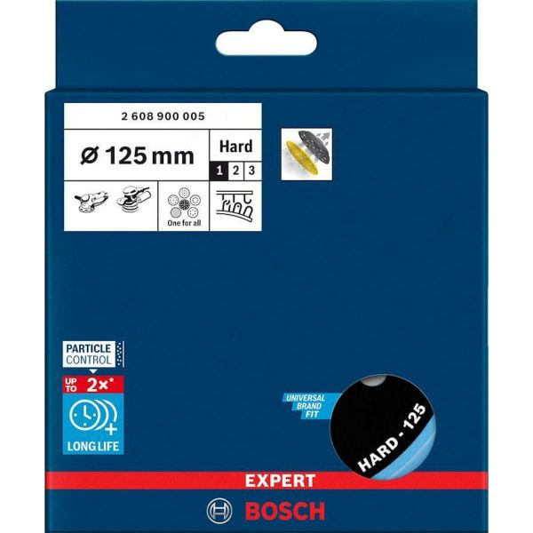 Опорна тарілка універсальна з отворами Bosch Expert Multihole, 125 мм, жорстка (2608900005)