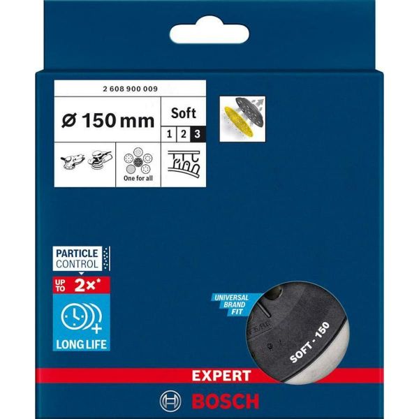 Опорна тарілка універсальна з отворами Bosch Expert Multihole, 150 мм, м‘яка (2608900009)