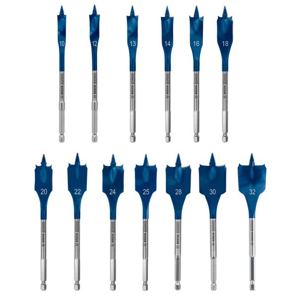 Набір свердел перових Bosch Expert SelfCut Speed 10-32 мм, 13 шт (2608900336)