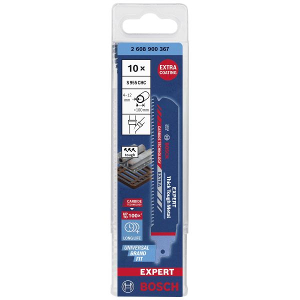 Пиляльне полотно Bosch Expert Thick Tough Metal S 955 CHC 150 мм, 10 шт (2608900367)