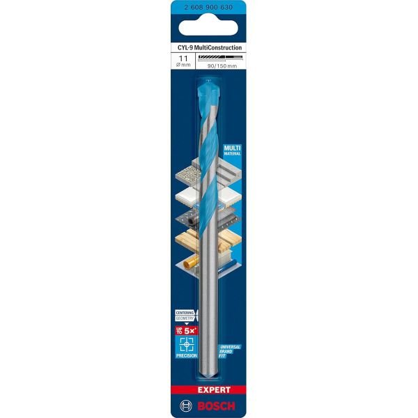 Свердло спіральне Bosch Expert CYL-9 Multi Construction, 11x90x150 мм (2608900630)
