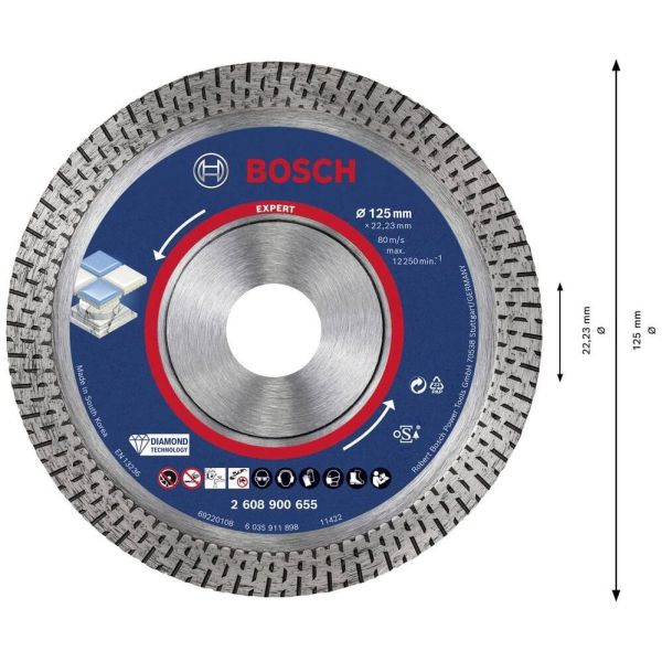 Алмазний диск відрізний Bosch Expert HardCeramic 125x1.4x22.23 мм (2608900655)