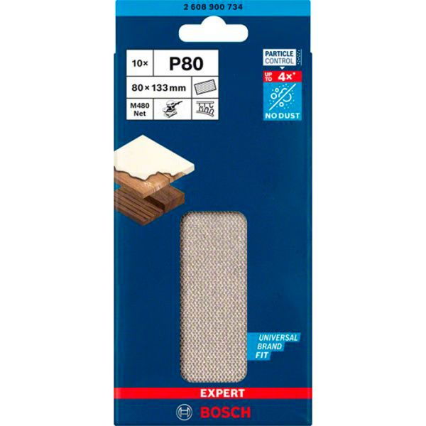Шліфлист Bosch Expert M480, 80x133 мм, G 80, 10 шт (2608900734)