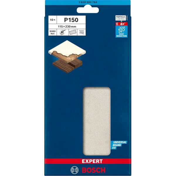 Шліфувальна сітка Bosch Expert M480 Net 115х230 мм P150, 10 шт (2608900764)