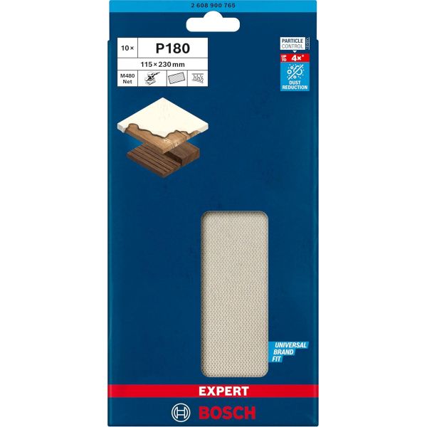 Шліфувальна сітка Bosch Expert M480 Net 115х230 мм P180, 10 шт (2608900765)