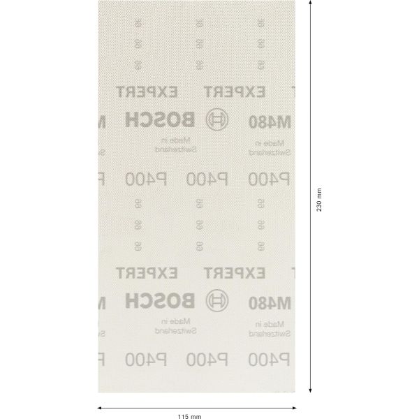 Шліфувальна сітка Bosch Expert M480 Net 115х230 мм P400, 10 шт (2608900769)