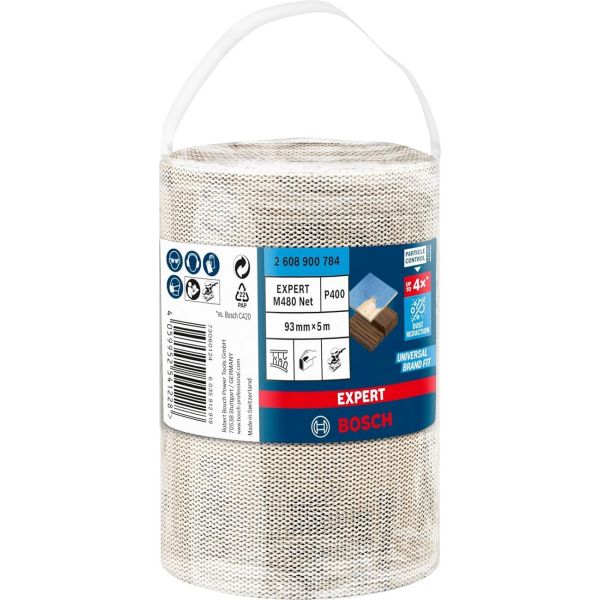 Рулон шліфувальної сітки Bosch Expert M480 Net, 93 мм, 5 м, P400 (2608900784)