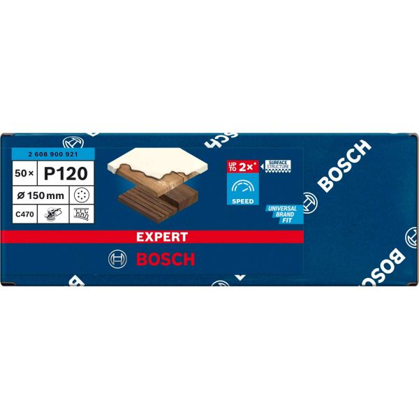 Шліфувальний лист Bosch Expert C470 150 мм, зерно 120, 50 шт (2608900921)