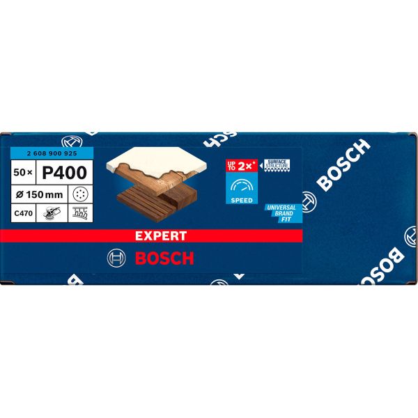 Шліфувальний лист Bosch Expert C470 150 мм, зерно 400, 50 шт (2608900925)