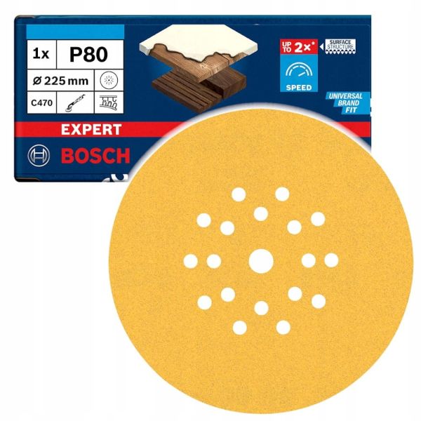 Шліфувальний круг Bosch Expert C470 225 мм, зерно 80, 25 шт (2608901148)