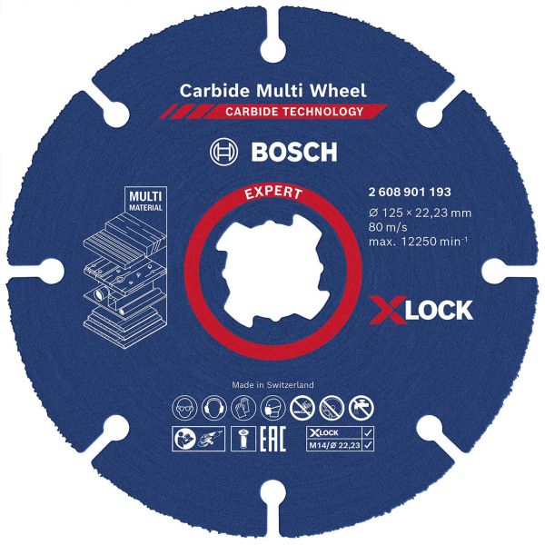 Круг відрізний Bosch Expert Carbide Multi Wheel X-Lock 125x22.23 мм (2608901193)