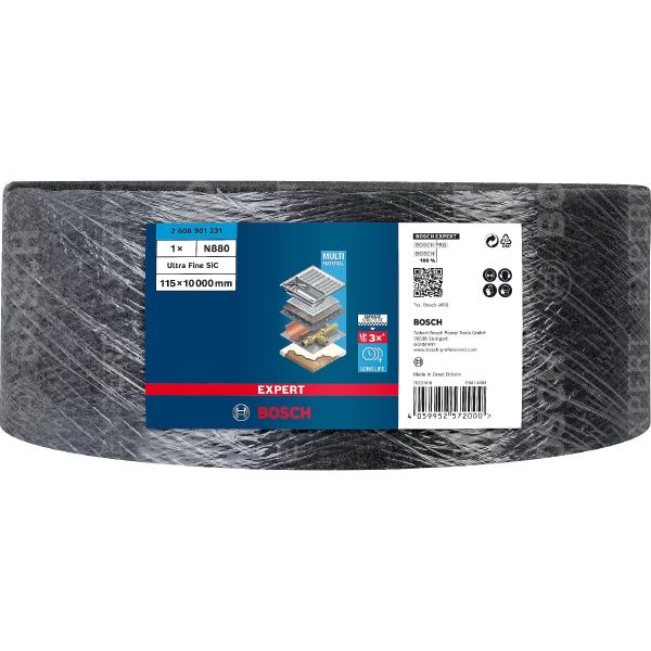 Шліфстрічка Bosch Expert N880 в рулоні 115 мм 10 м наддрібна S (2608901231)
