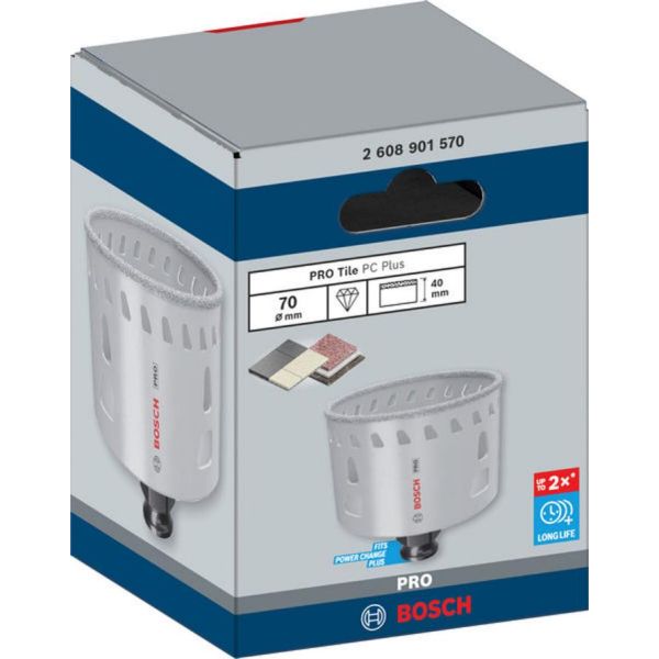 Коронка Bosch PRO Tile PC Plus, 70 мм, HS (2608901570)